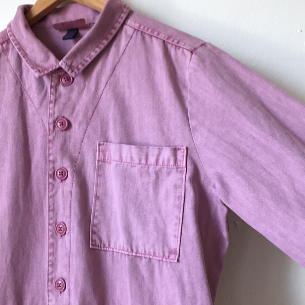Universal Thread denim boiler jumpsuit pink lavender Cargo Utility 8 - Picture 12 of 16